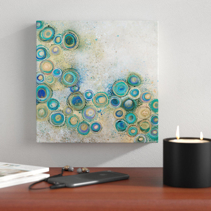 « the wide eaux », peinture sur toile tendue, H 10 po x l 10 po x P 1,5 po