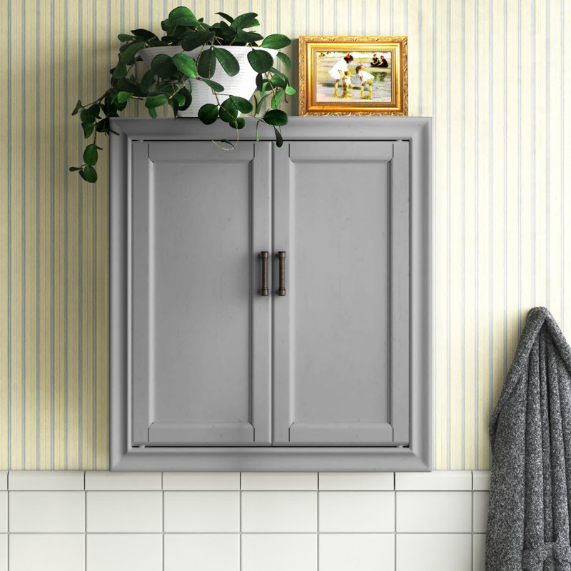 Jesse Bathroom Cabinet, Distressed Gray