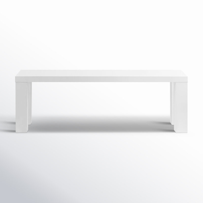 Carson 57" W Wood Dining Bench, White, 19" H x 57" W x 15" D