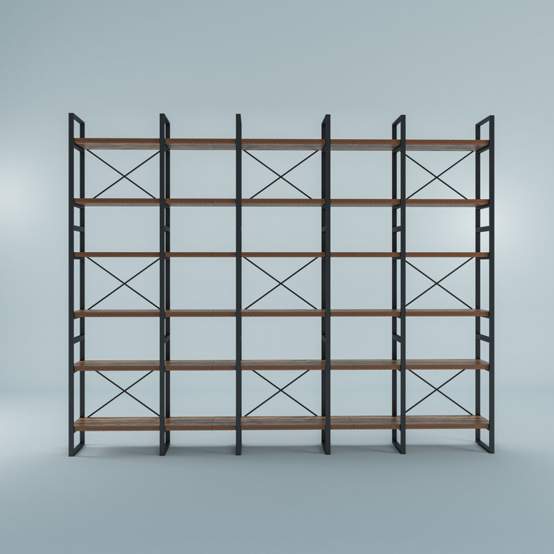 Bibliothèque Longmont, (6 Shelves) 85.1"H x 106"W x 12.5"D.