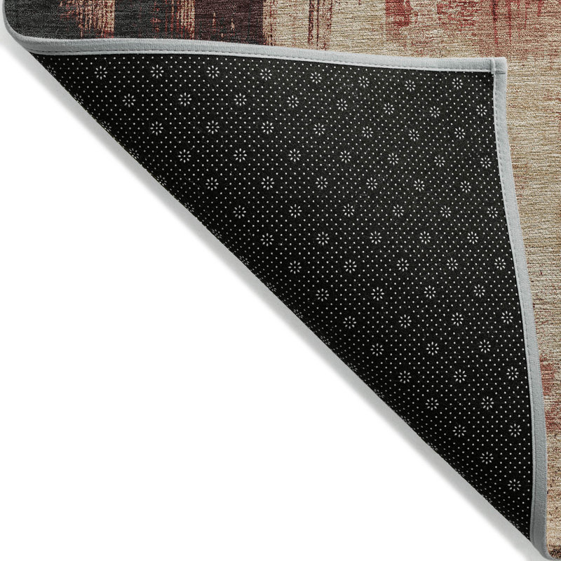 Tapis intérieur / extérieur rouge Zireya , 8 pi x 8 pi