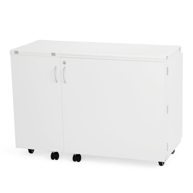 Armoire de couture avec dispositif de levage hydraulique pour machine Wallaby par Kangaroo Sewing Furniture
