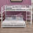 Twin Over Full Size L-Shaped Metal Bunk Bed-1305383280