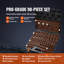 WFX Utility™ Impact Sockets Set 90pcs 6-Point 3/8in Drive Bit Ratchet Tool Kit Case