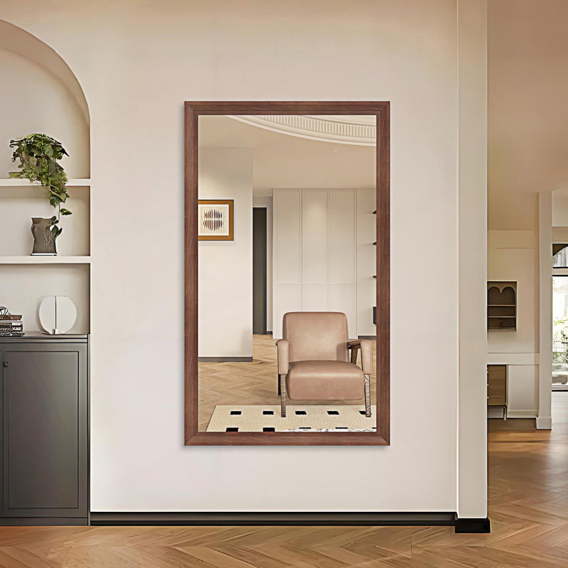 Miroir de salle de bain moderne, 36,05 po x 60,05 po , Noyer