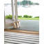 Tapis bleu rayé lavable à la machine-92286715