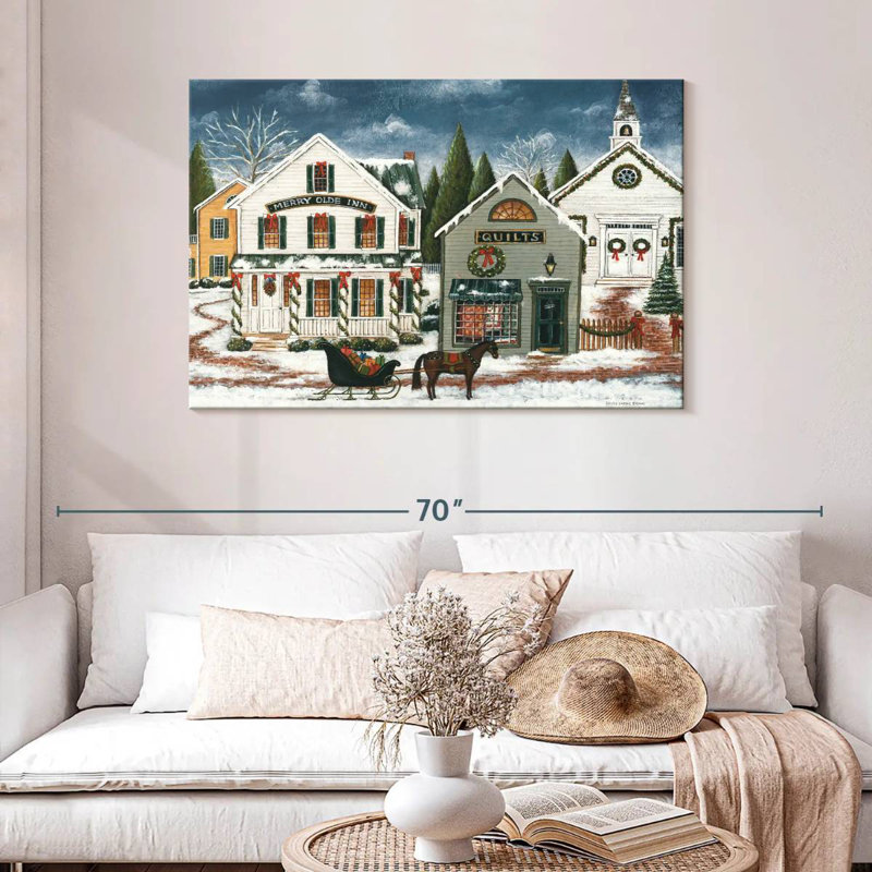 Lelend Christmas Village foncé, H 30 po x l 45 po