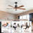52" Modern 5-blade Without Light Ceiling Fan With Remote Control And Timing Function-766085910