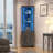Aspenn 67" H Corner Bookcase with LED Light, Corner Storage Cabinet with Adjustable Shelf-2090997708