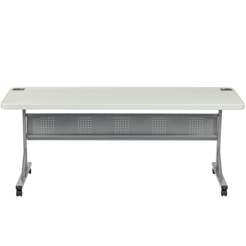Wyatt Flip-Fold Training Table, 29.5" H x 72" L x 24" W, Speckled Grey