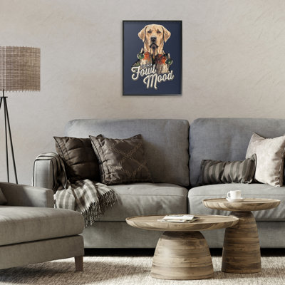 Fowl Mood Hunting Dog Framed Giclee, design by Jedco Brands, Inc.