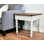 24" Ivory And Brown Distressed Solid Wood Square End Table
