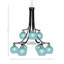 Lustre en cristal 6 lumières à finition nickel brossé 6 lumières Mukkesh-881302333-881302332