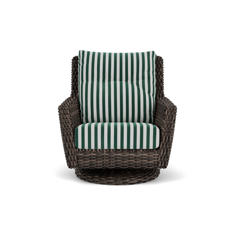 Largo Outdoor Rocker Chair, SafariGreen/ White Stripe