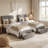 Lashawnda Modern Style Fabric Upholstered Bed Twin Size Platform Bed With Storage Drawer-864889236