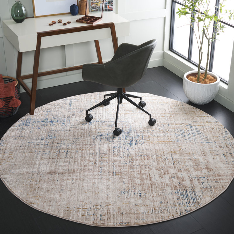Onay Performance Abstract Rug, Round 6'7"