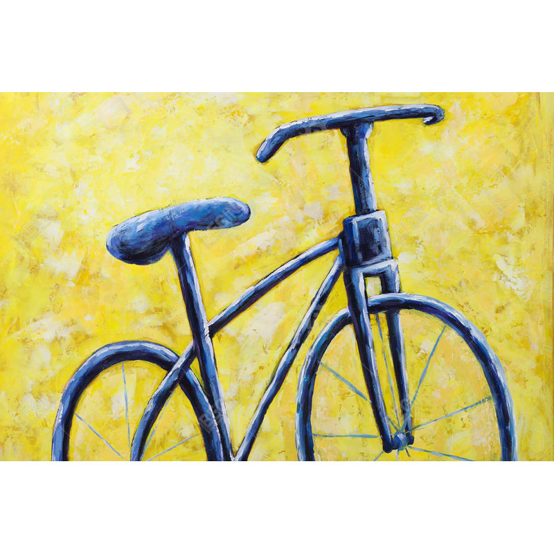 Blue bike abstract Bath Mat with Non-Slip Backing - Quick Dry Memory Foam Bathroom Rug - Absorbent - Modern Plush Spa-Style - Machine Washable