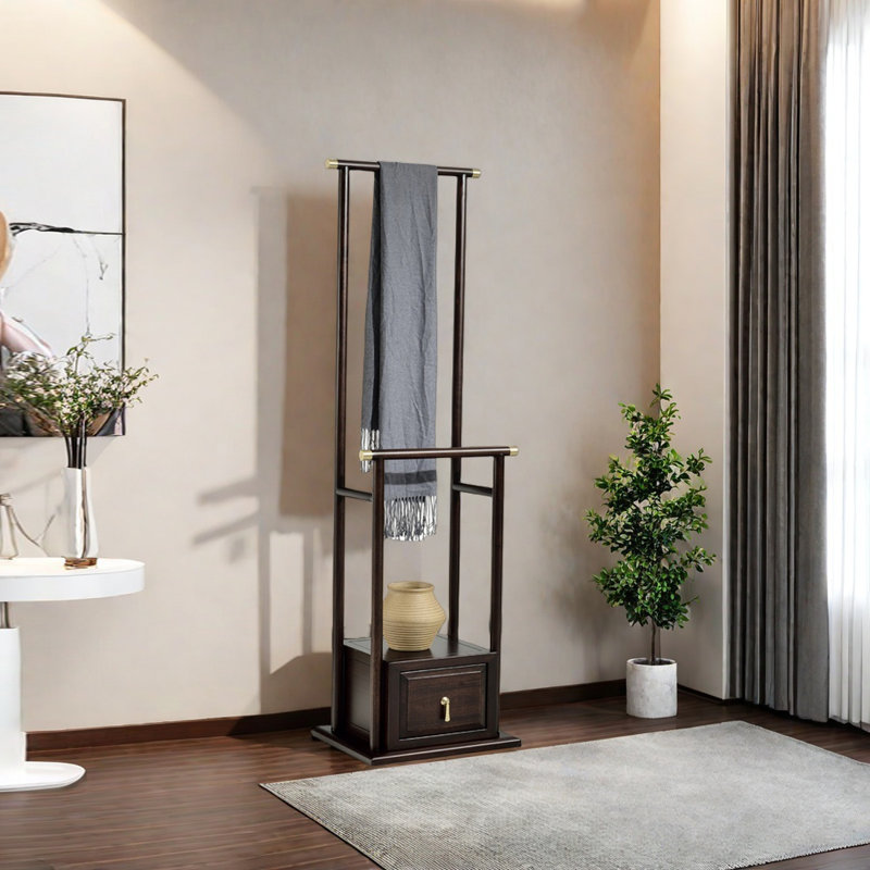 Solid Ebony Hallstand with Drawer