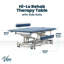 Table de thérapie haute-haute avec rembourrage antimicrobien Elite-Line 550 lb avec rails latéraux rembourrés