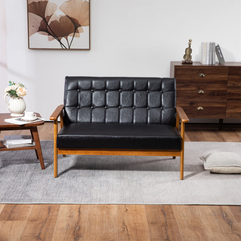 Canapé Mid-Century, Noir