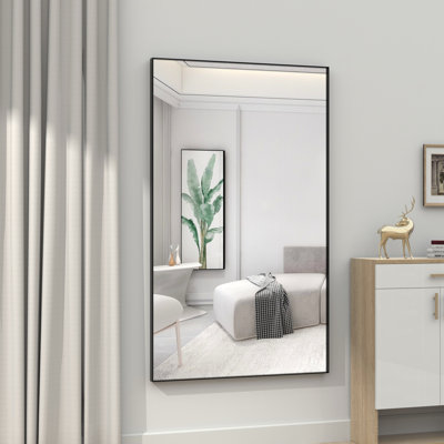 Miroir de salle de bain rectangulaire surdimensionné de 60 po x 40 po avec cadre rectangulaire