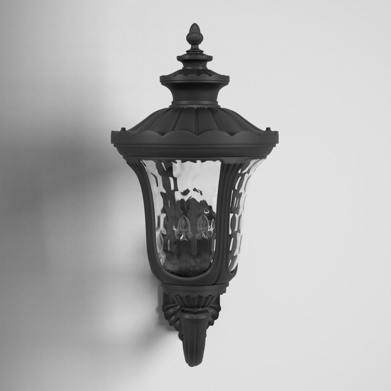 Lanterne murale d'extérieur 4 lumières Arelene, Clair, Noir