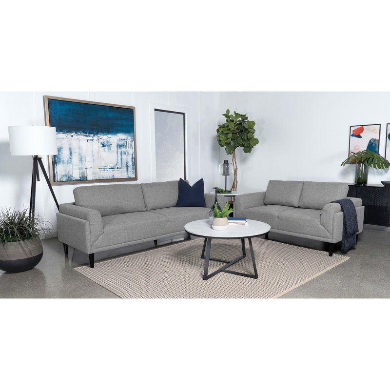Ensemble de canapés 2 pièces, Gris, H 33 po x l 87 po x P 35 po, 4