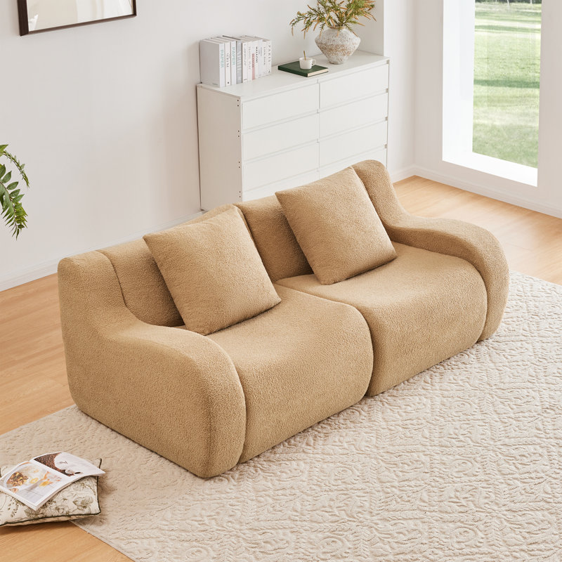 Canapé modulaire Boneless, Bouclette chameau