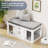 Furniture Style Dog Crate End Of Bed Bench Ottoman With Removable Cushion, 47.2"L X 23.6 "W X 22.4"H-1583296046