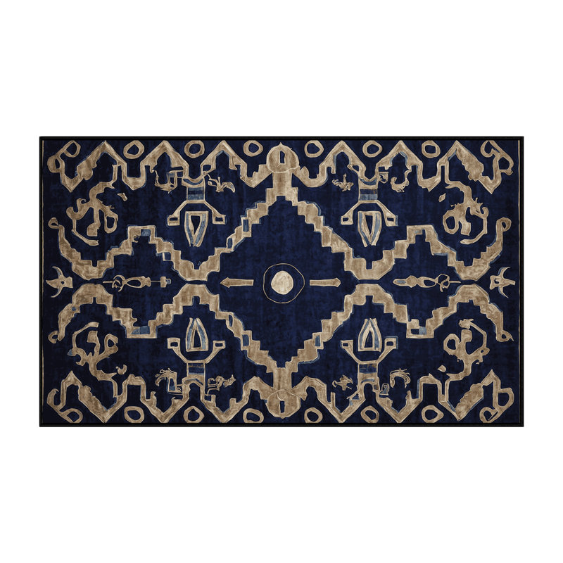 Machine Washable Gray Area Rug, Rectangle 4' x 6'