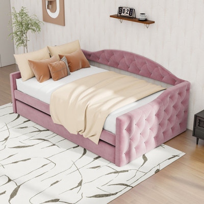Upholstered Daybed with Trundle and USB by Lark Manor