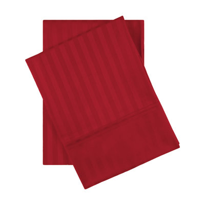 Traditional Egyptian Cotton Sateen Striped Pillowcase Set
