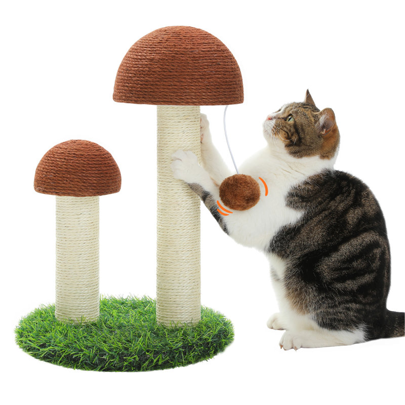 Mushroom Shaped Natural Sisal Cat Scratcher