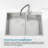 33X19 Inch Embedded Double Bowl Overmount Kitchen Sink