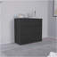 Commode à trois tiroirs Austin, mécanisme coulissant - noir-308945681