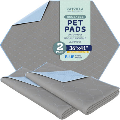 Katziela Reusable Pee Pad Blue Stitching