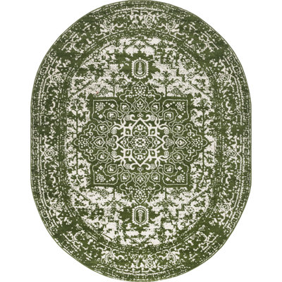 Giverny Green/White Rug