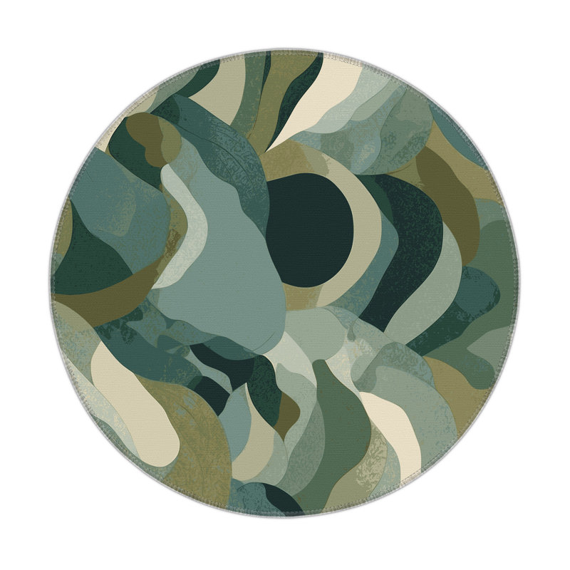 Cosmic Peaks Indoor And Outdoor Area Rug, Round 5'
