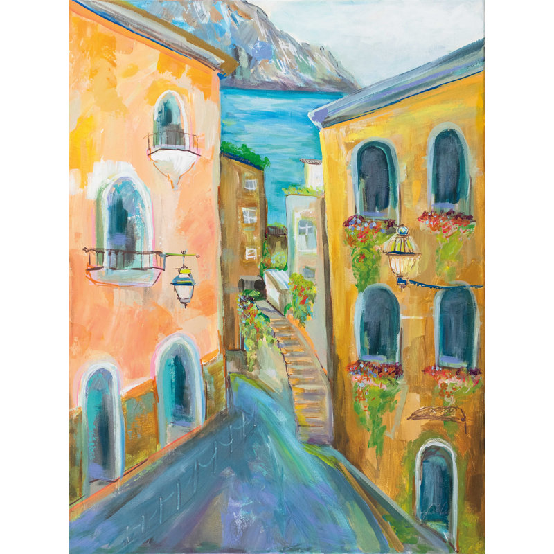 Positano I - reproduction sur toile tendue, H 16 po x l 12 po
