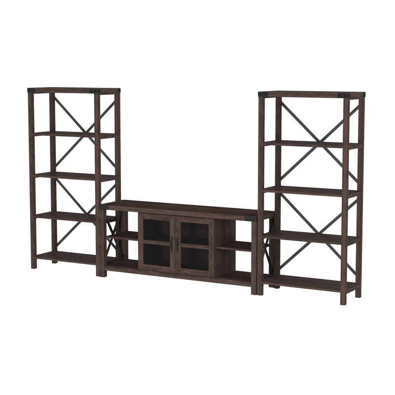 Kaydience Unfinished Entertainment Center for TVs up to 65", Sable