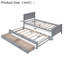 Lit plateforme moderne avec lit gigogne et tiroirs Modern-12109073