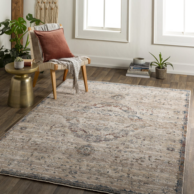 Tapis oriental beige Lodean, Rectangle 9 pi x 13 pi