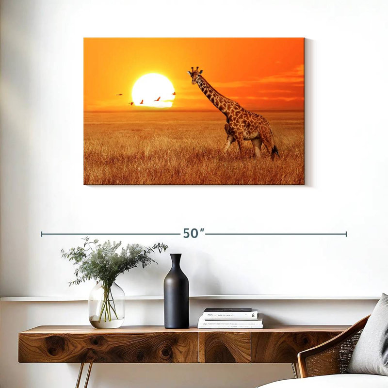 Big Sunset Giraffe, H 24 po x l 36 po