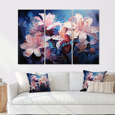 Pink Hibiscus Enchanted Gardens - Hibiscus Canvas Wall Art Set