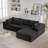 Boneless Modern Chenille Upholstered Sectional Sofa Couch Set,Modular 108" L Shaped Sectional Living Room Sofa Set With 6 Pillows,Combination Sofa Couch For Living Room,Bedroom-1744425351-1744425349