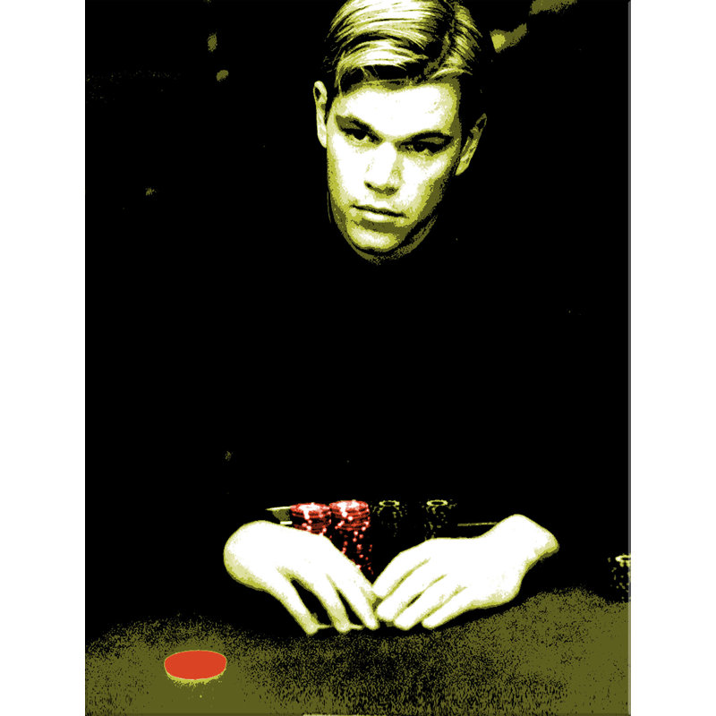 «Poker Face - Matt» par Larry Laslo, impression sur toile tendue