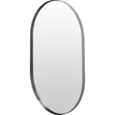 Stainless Steel Oval Wall Mirror