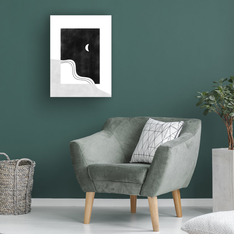 Œuvre d'art sur toile noire, Elena Ristova, H 14 po x l 19 po