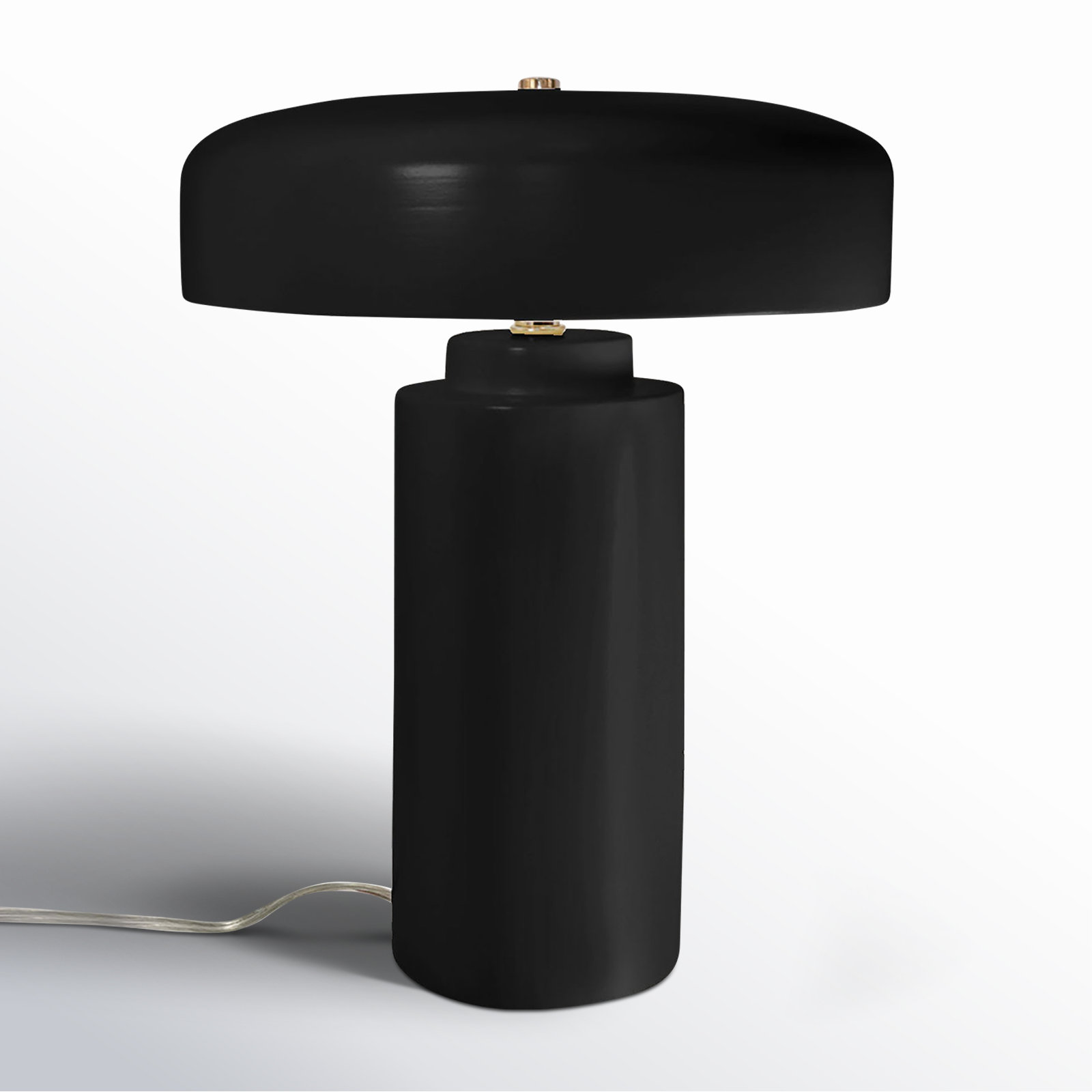 Percy Ceramic Table Lamp, Carbon Matte Black