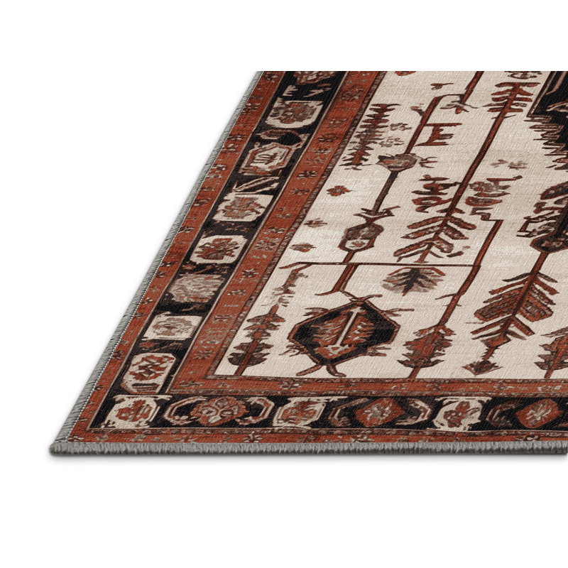 Tapis turc gris lavable à la machine, Rectangle 4pi x 6 pi